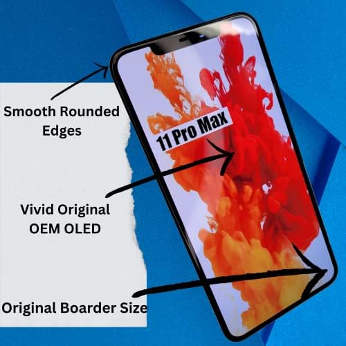 iPhone 11 Pro Max Screen Genuine OEM Soft OLED Full HD Screen and Digitizer Assembly - Keep Face ID and Get Waterproof Sticker and Screen Protector Included - Image 3